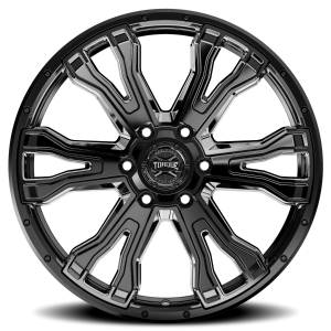 Wheels - Rough Country - Torque TW405 Pulse - Gloss Black with Milled Accents Wheels - Rough Country - Torque TW405 Pulse - Gloss Black with Milled Accents